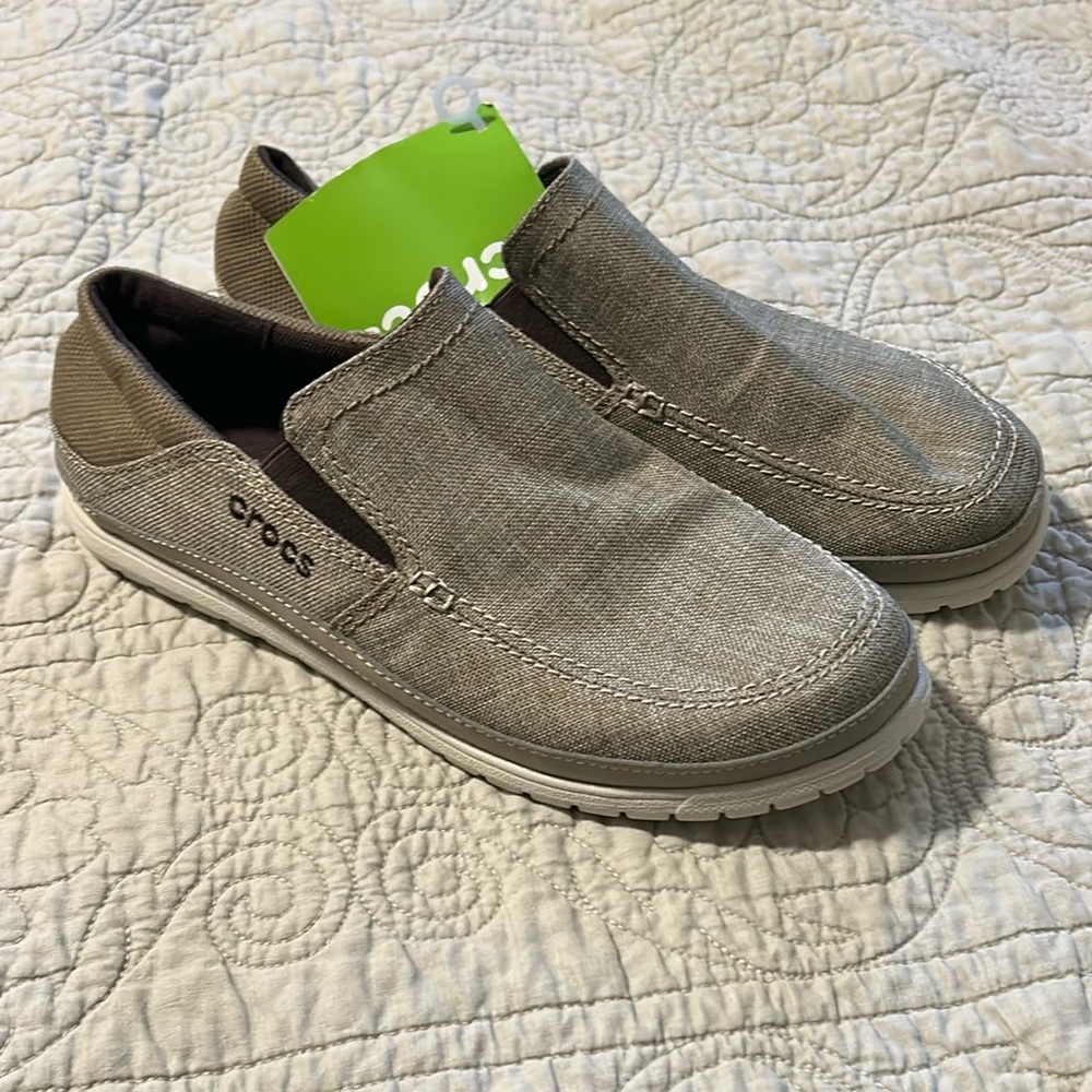 CROCS Brown Slip-On Loafers Comfortable Casual Style